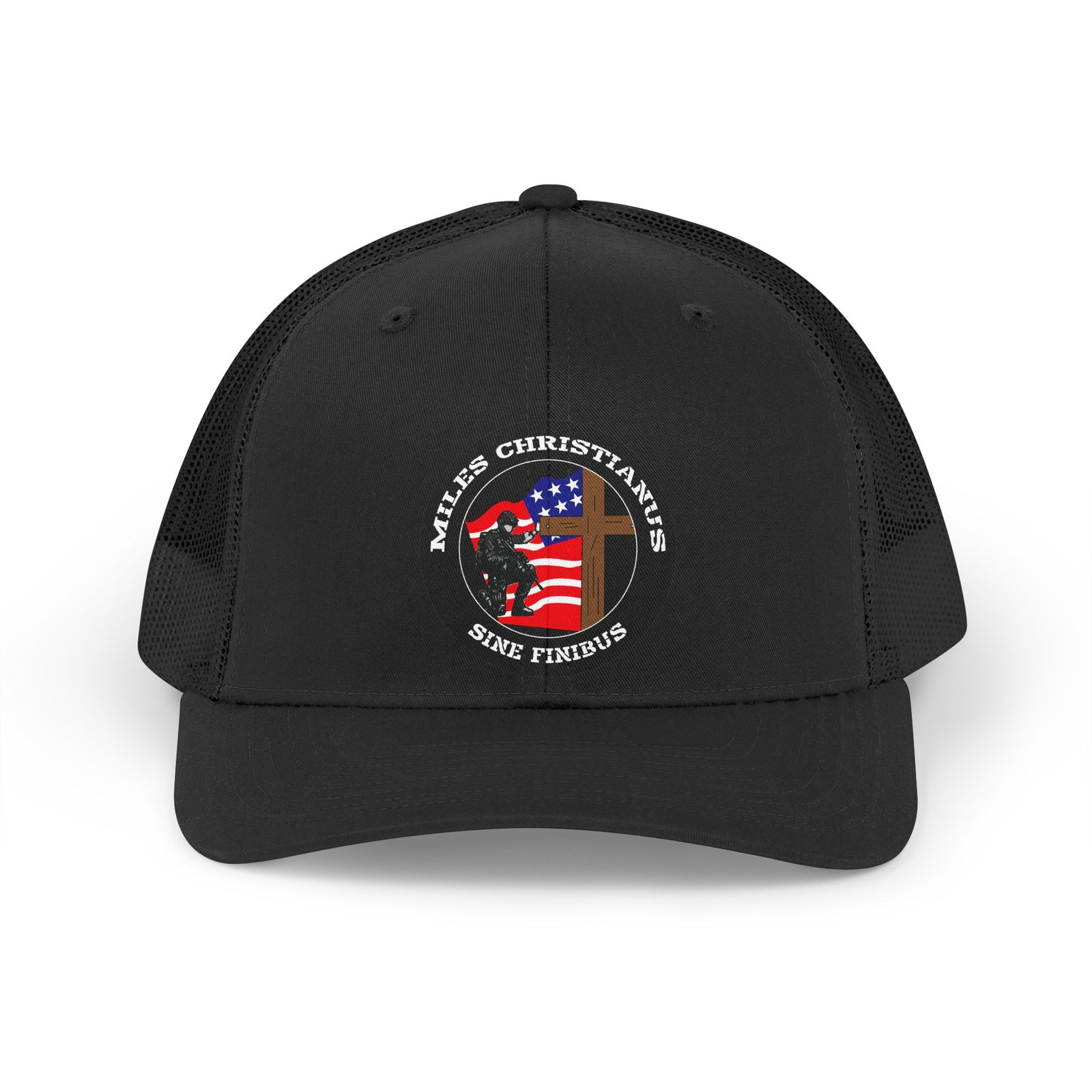 Miles Christianus - Sine Finibus Printed Trucker Retro Hat - Image 3