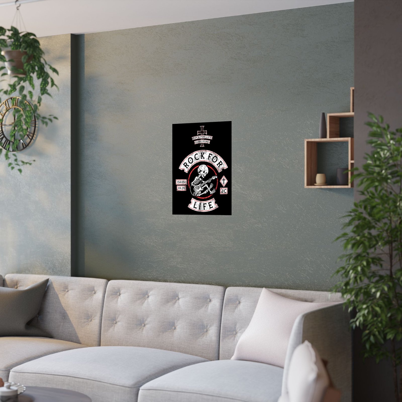 Rock For Life Biker Logo Poster Prints (210gsm) - Image 4