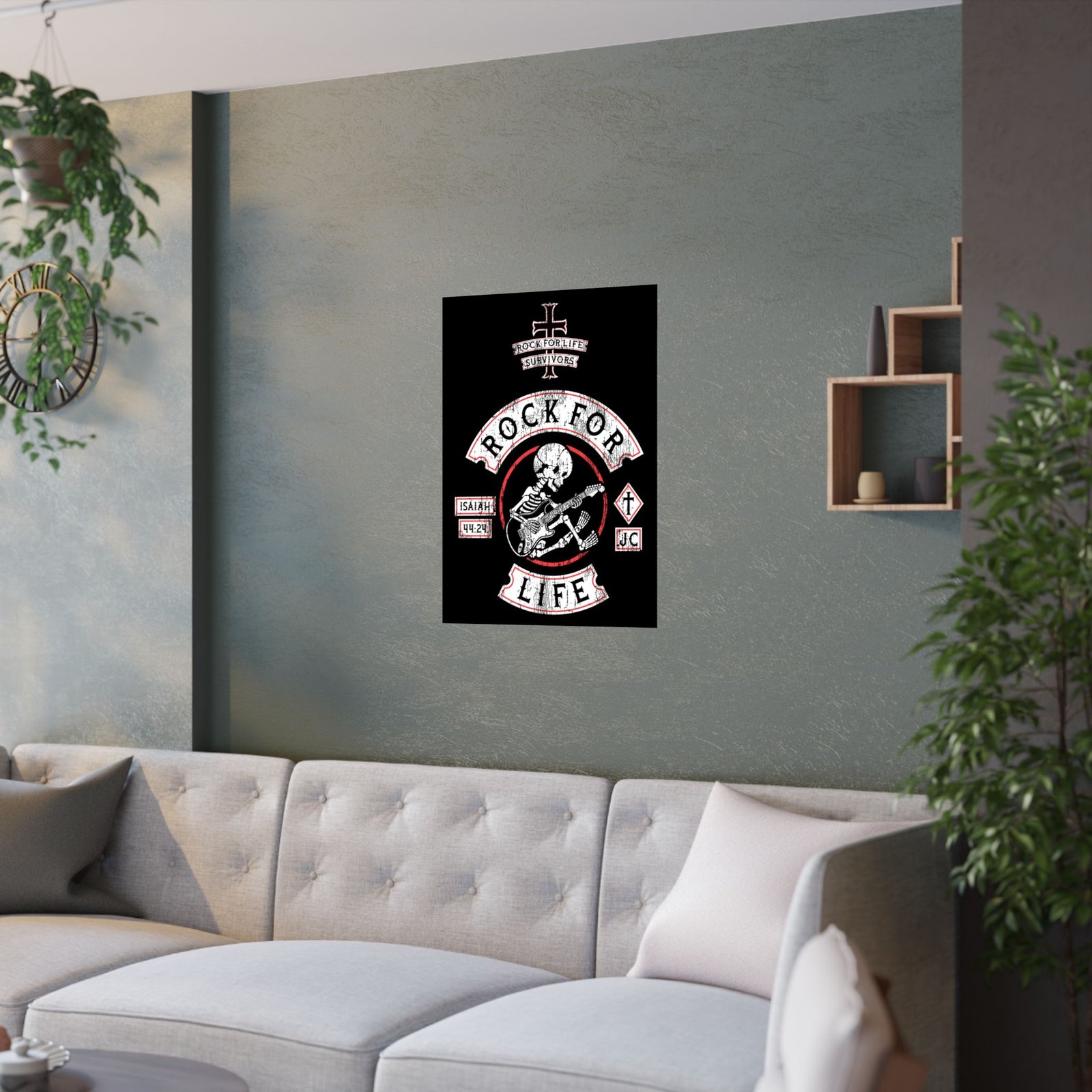 Rock For Life Biker Logo Poster Prints (210gsm) - Image 24