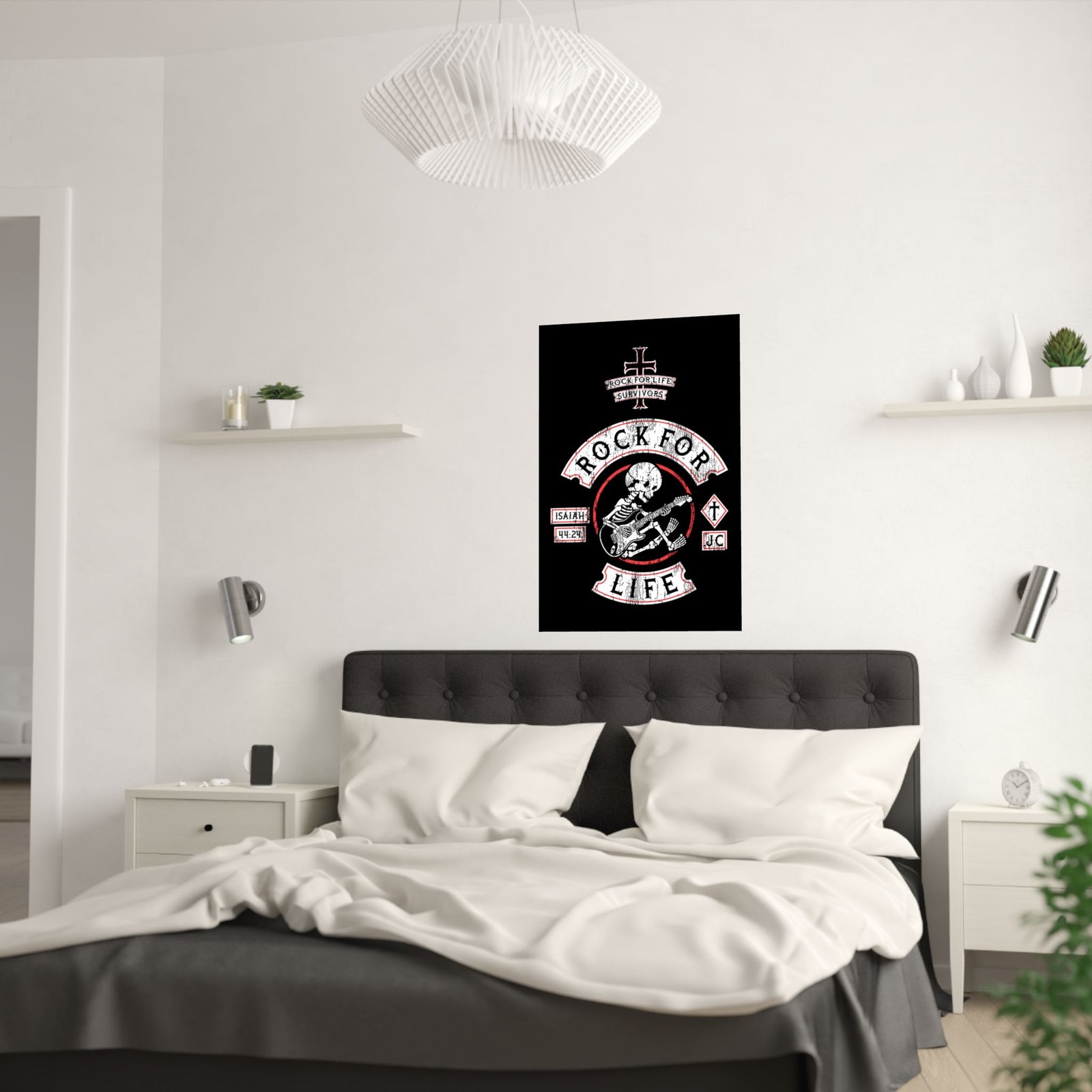 Rock For Life Biker Logo Poster Prints (210gsm) - Image 19