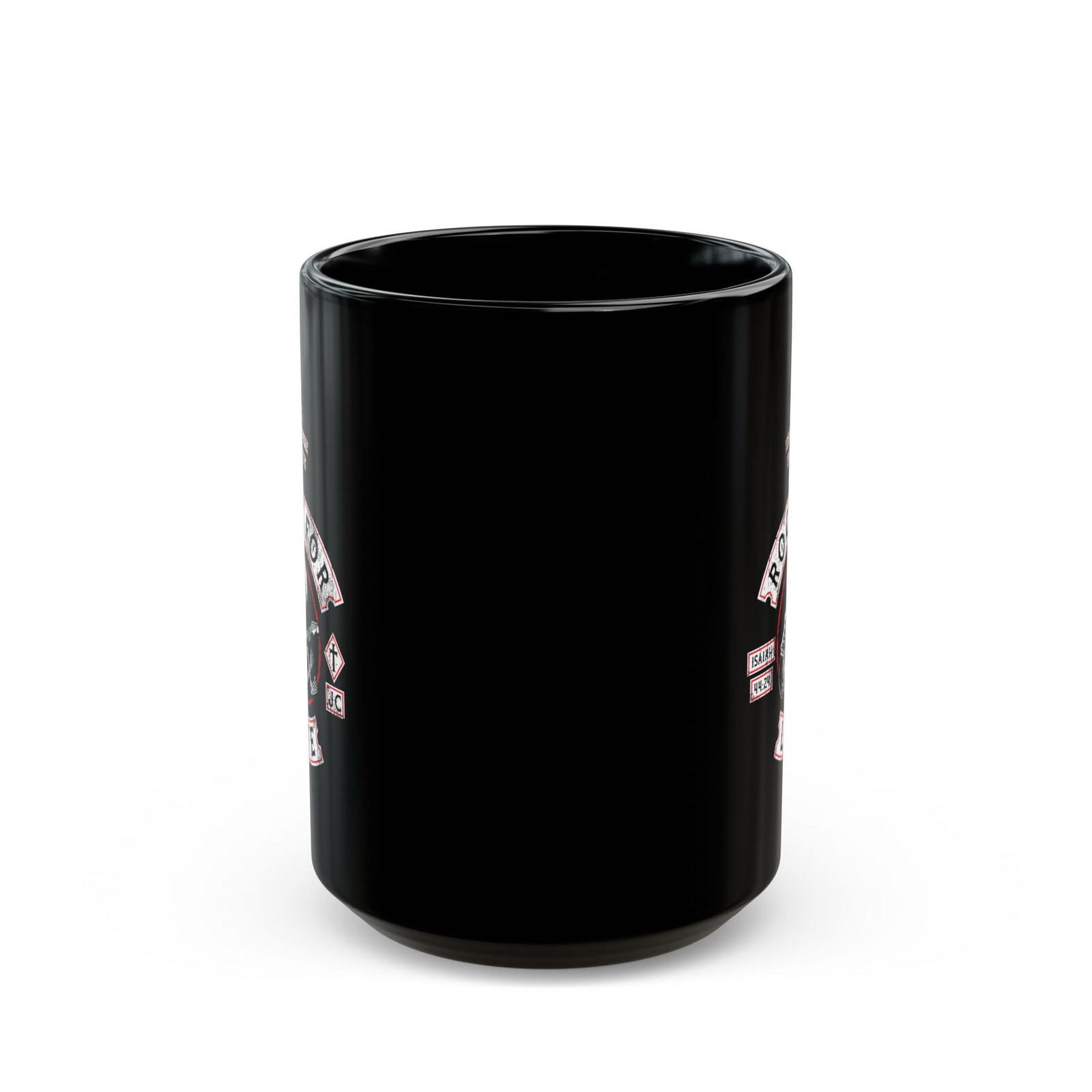 Rock For Life Biker Logo Black Mugs (11oz, 15oz) - Image 5