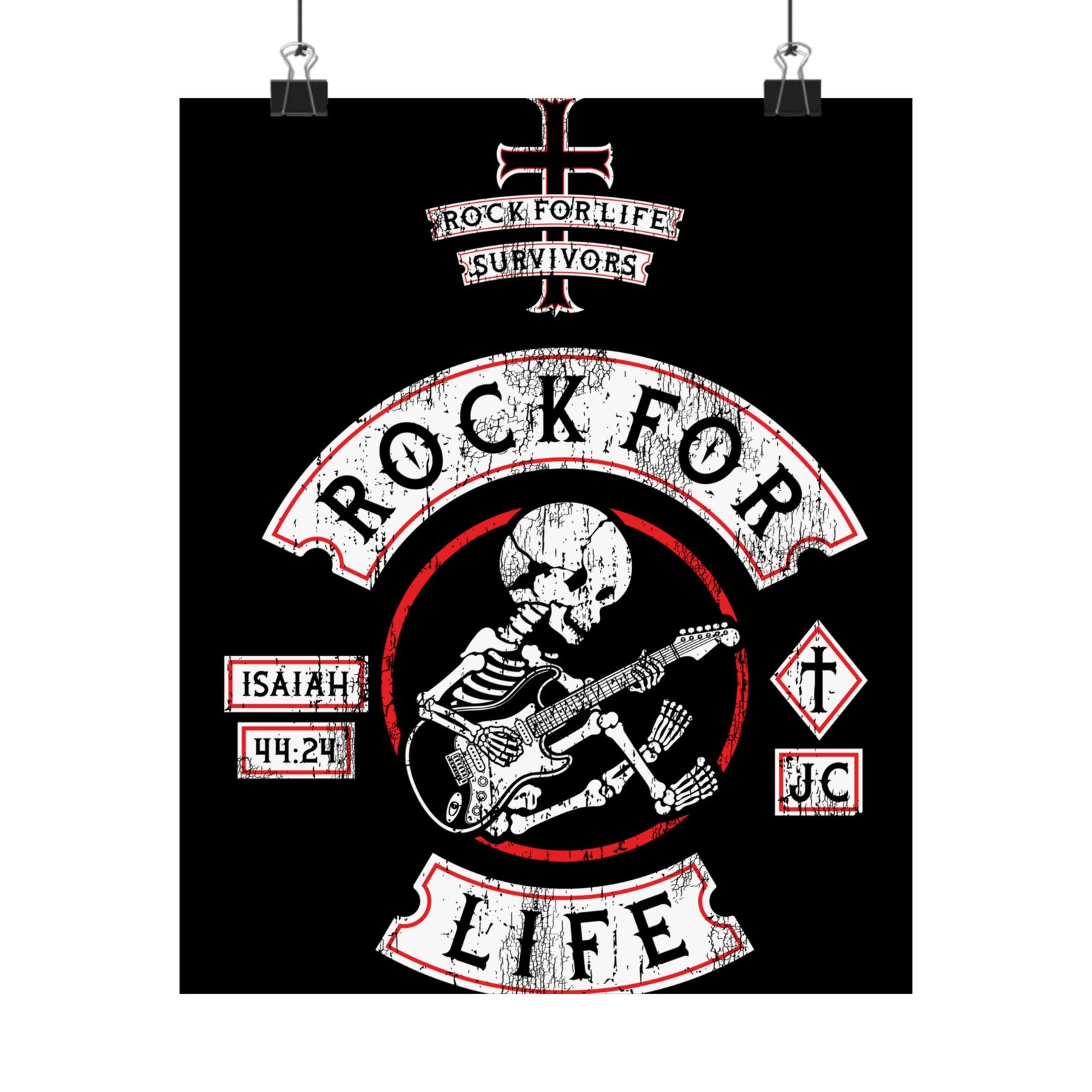 Rock For Life Biker Logo Poster Prints (210gsm) - Image 6