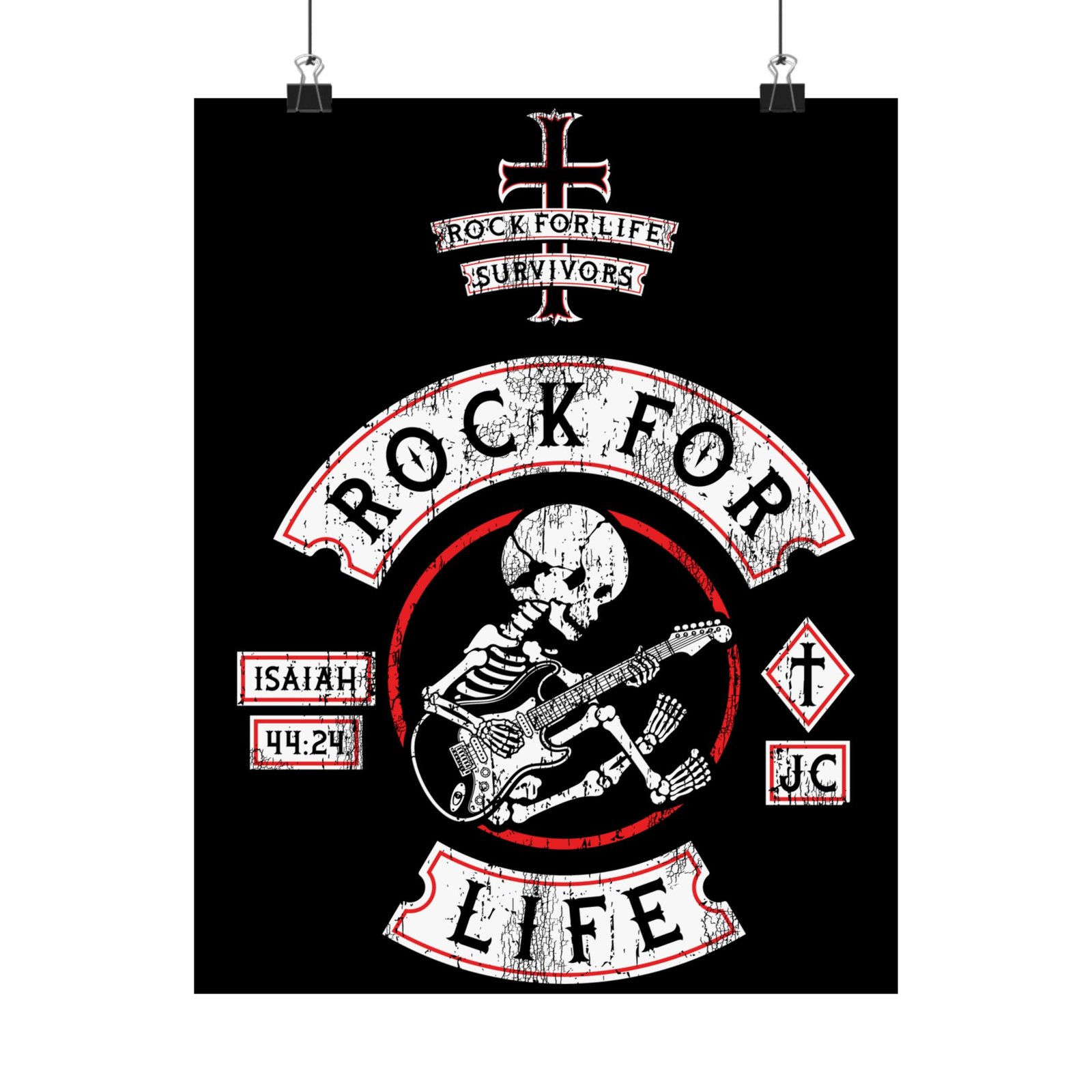 Rock For Life Biker Logo Poster Prints (210gsm) - Image 10