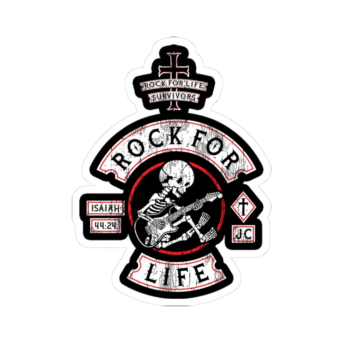 Rock For Life Biker Logo Die Cut Sticker Set - Image 7