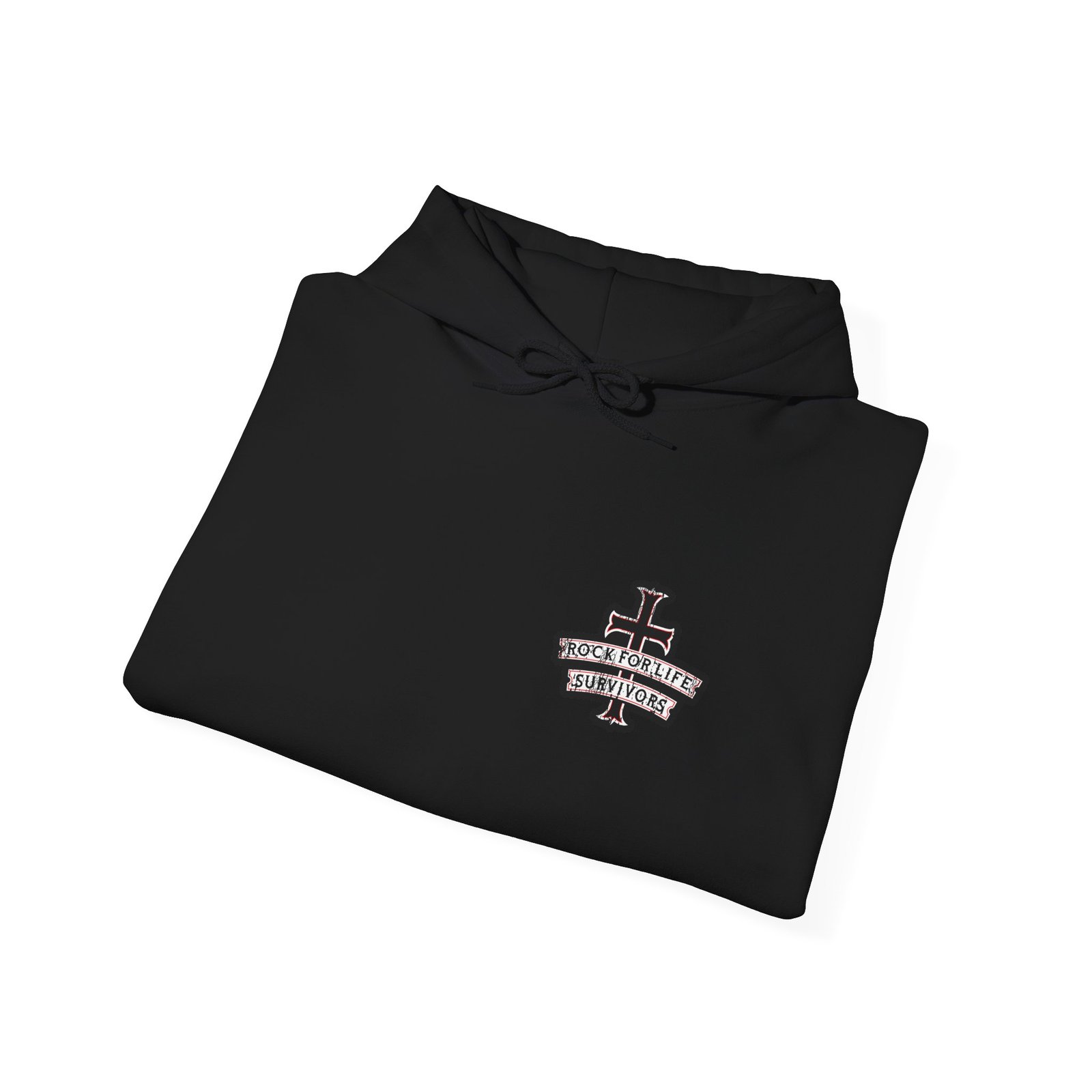 Rock For Life Biker Logo Pullover Hooded Sweatshirt (2-Sided) - Image 4