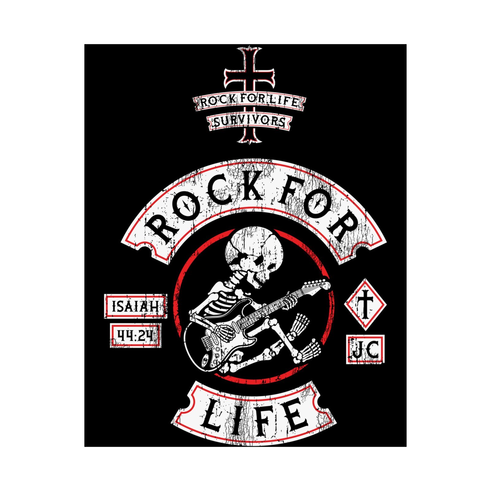 Rock For Life Biker Logo Poster Prints (210gsm) - Image 13