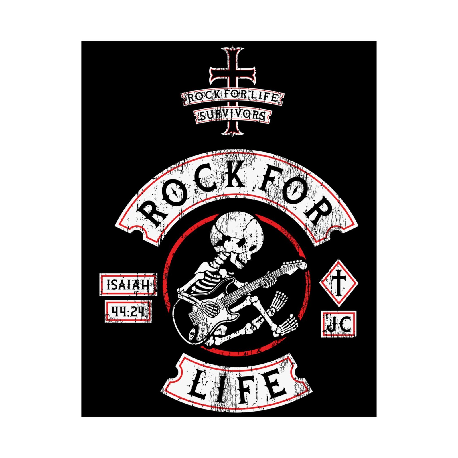 Rock For Life Biker Logo Poster Prints (210gsm) - Image 9