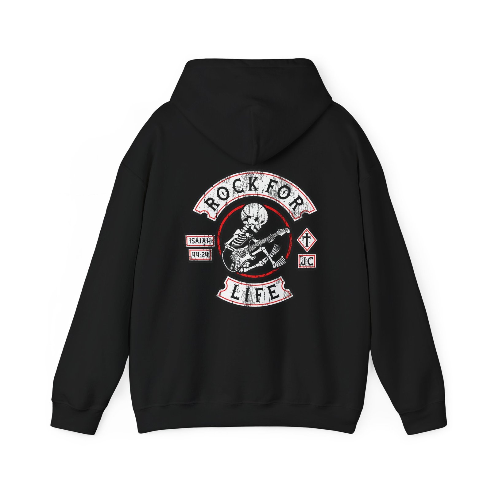 Rock For Life Biker Logo Pullover Hooded Sweatshirt (2-Sided) - Image 2