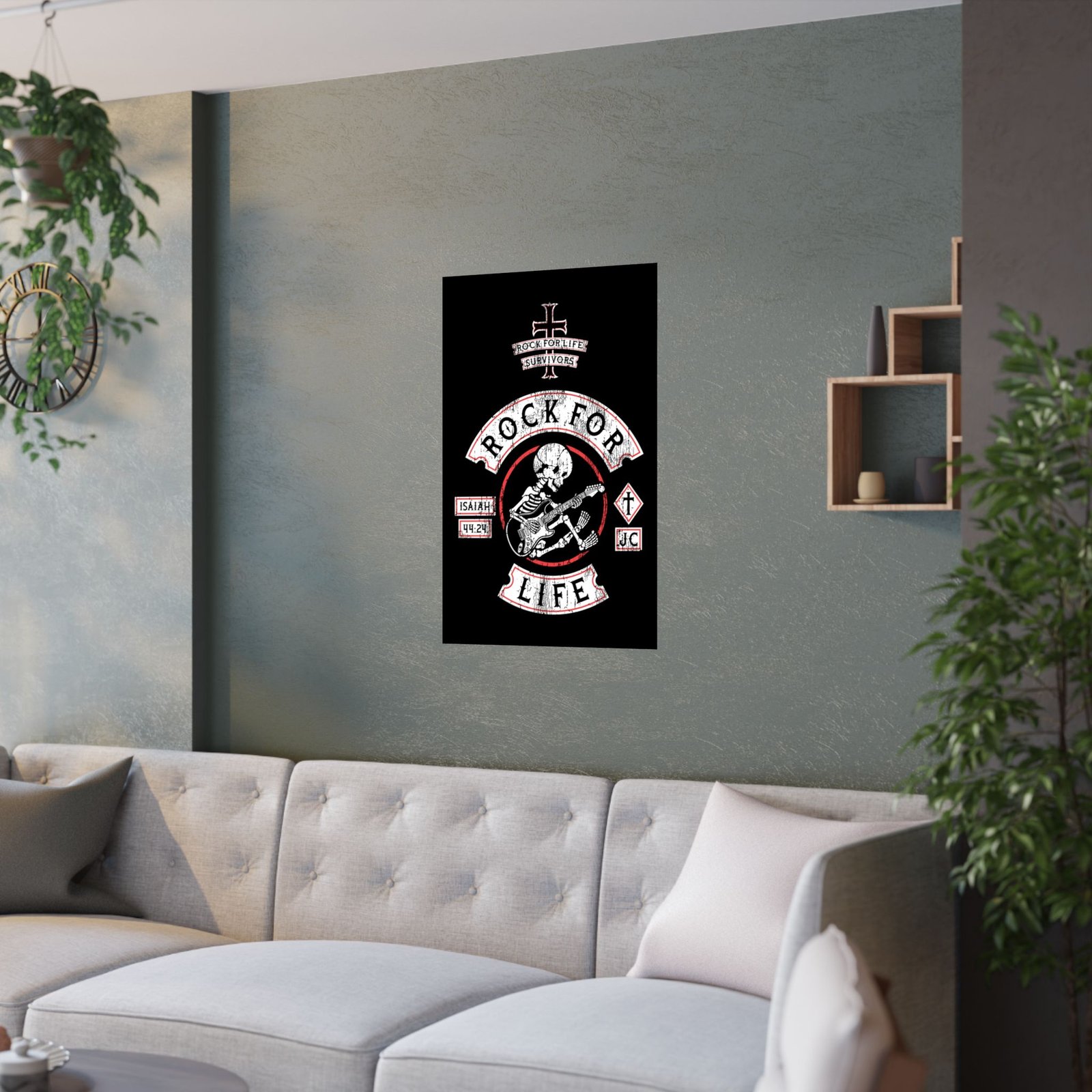 Rock For Life Biker Logo Poster Prints (210gsm) - Image 20