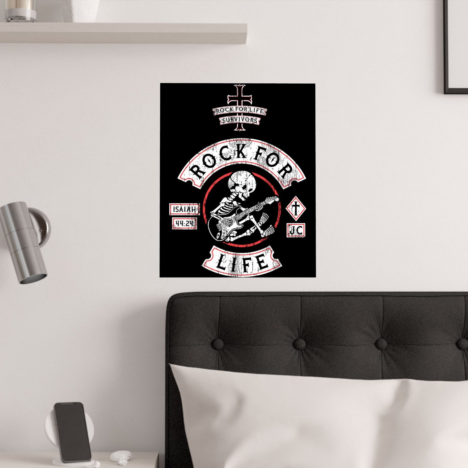 Rock For Life Biker Logo Poster Prints (210gsm) - Image 15
