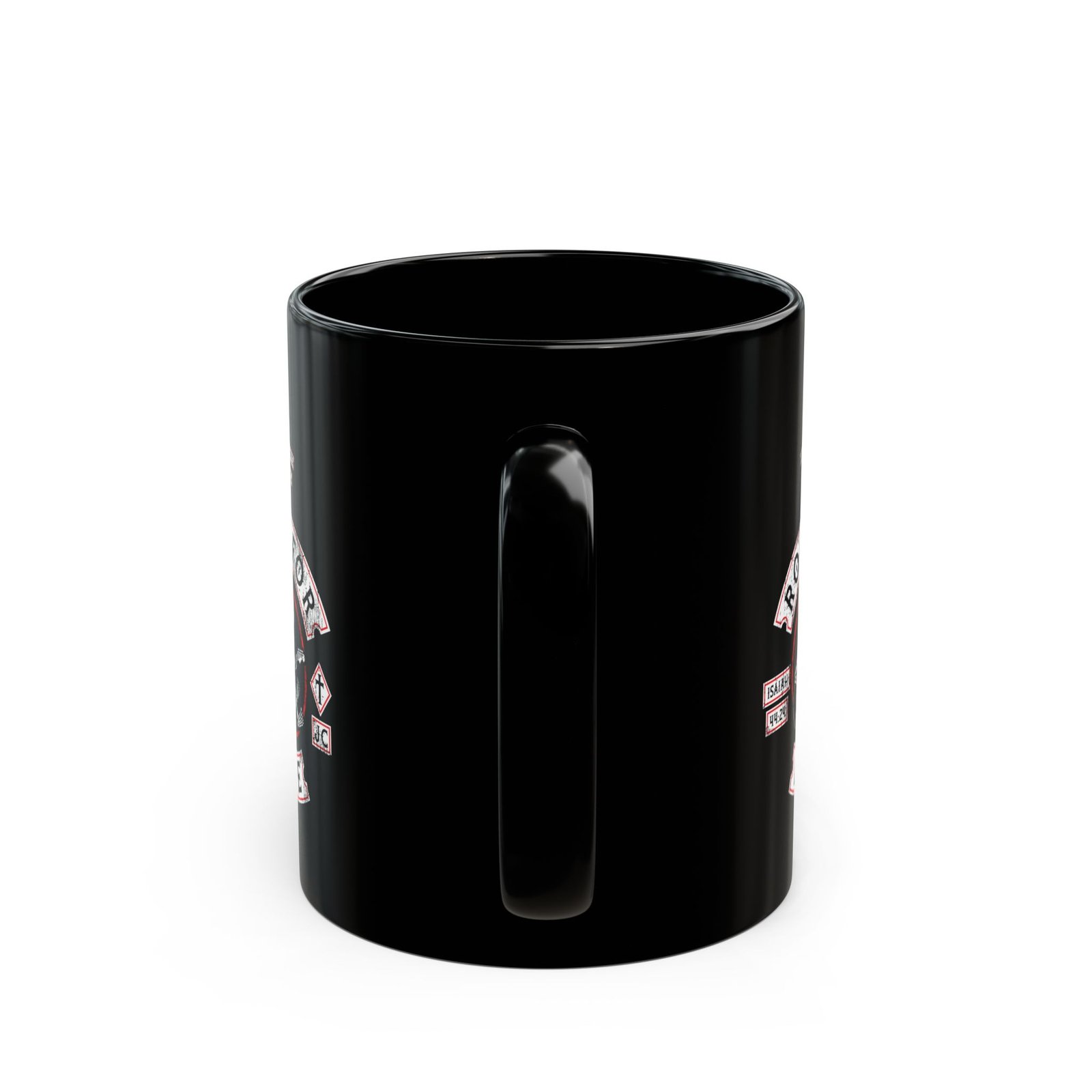 Rock For Life Biker Logo Black Mugs (11oz, 15oz) - Image 4