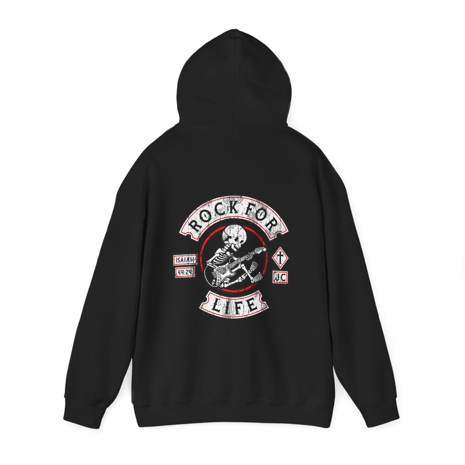 Rock For Life Biker Logo Pullover Hooded Sweatshirt (2-Sided) - Image 3