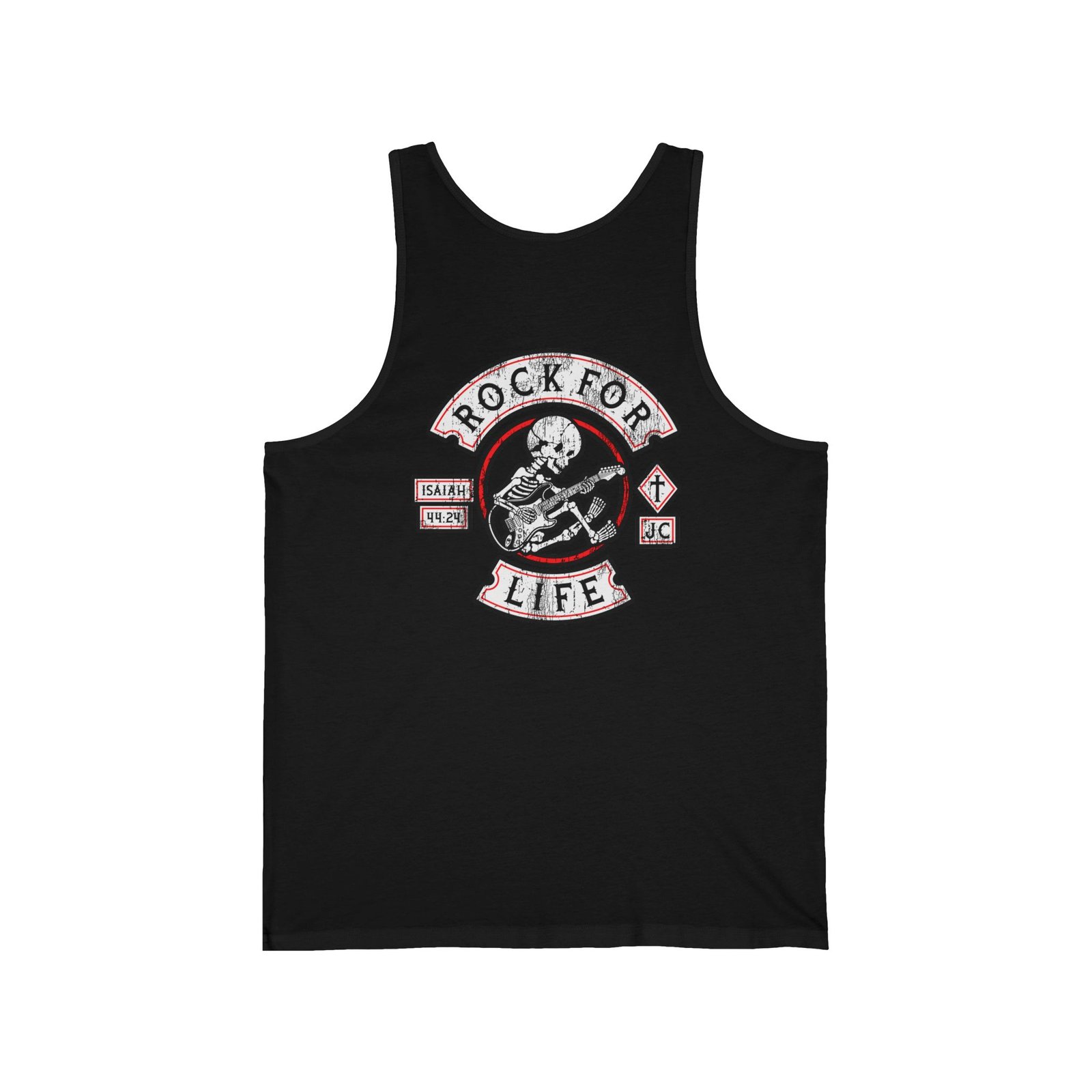 Rock For Life Biker Logo Unisex Jersey Tank Top - Image 2