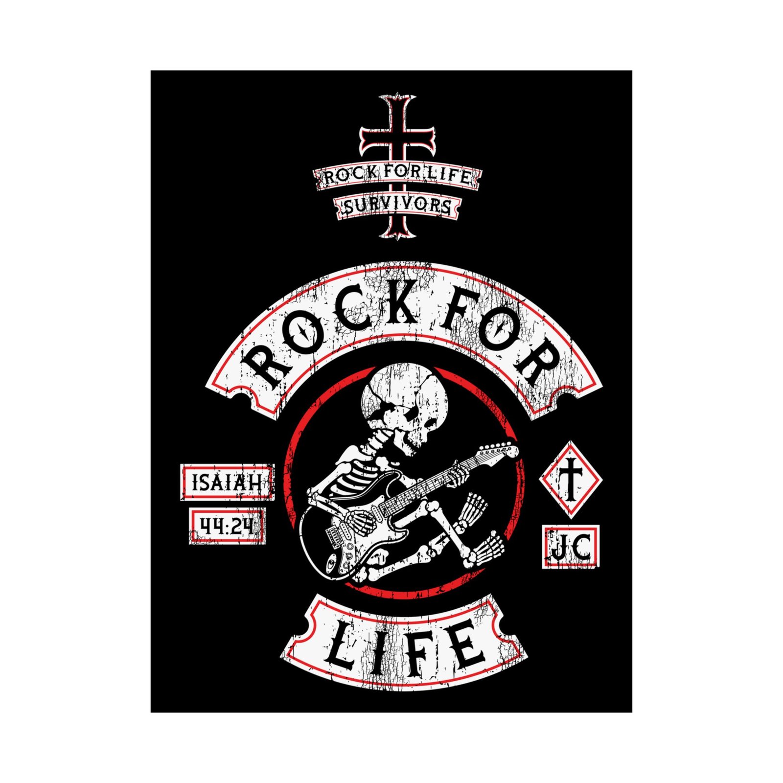 Rock For Life Biker Logo Poster Prints (210gsm) - Image 21