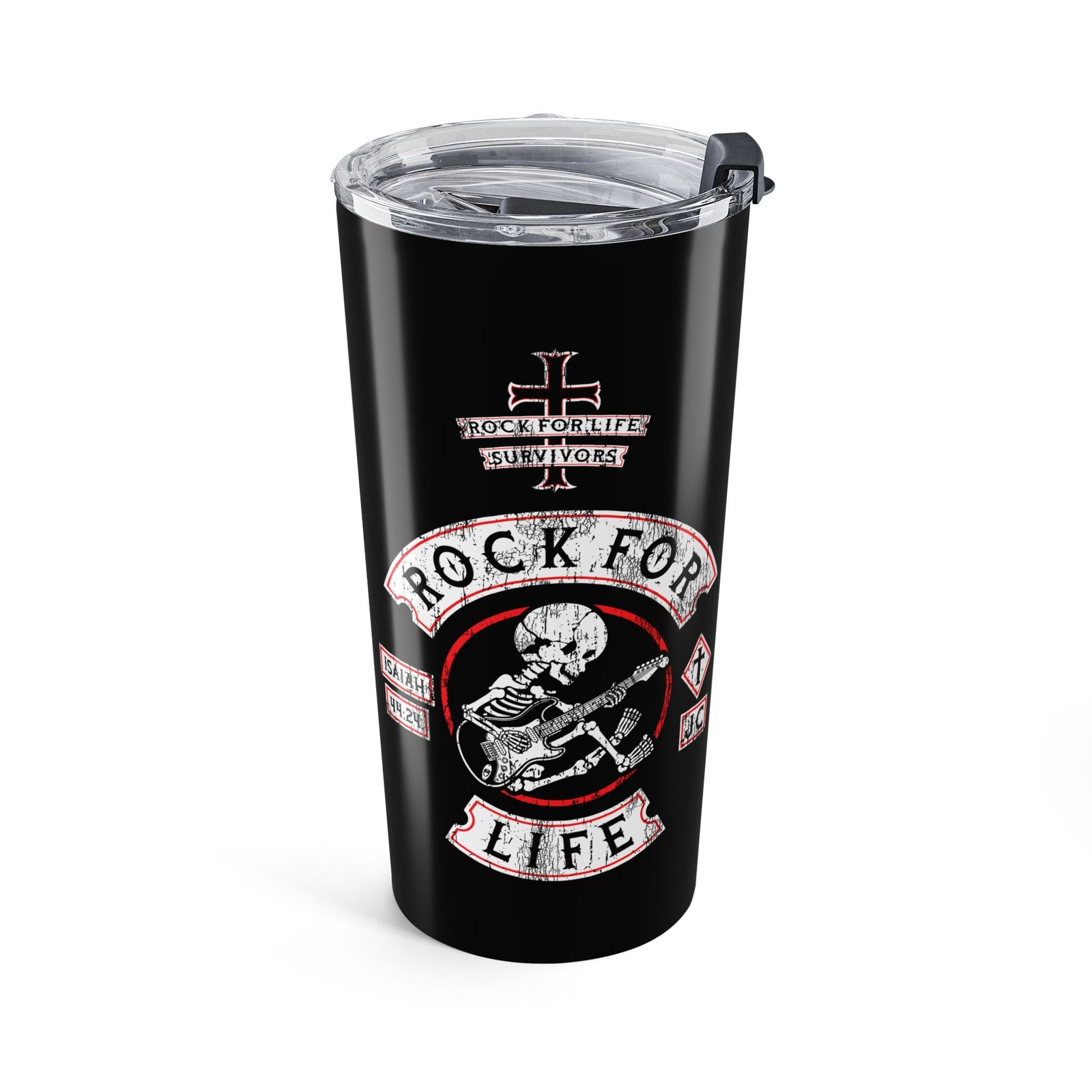 Rock For Life Biker Logo 20oz Stainless Steel Tumbler