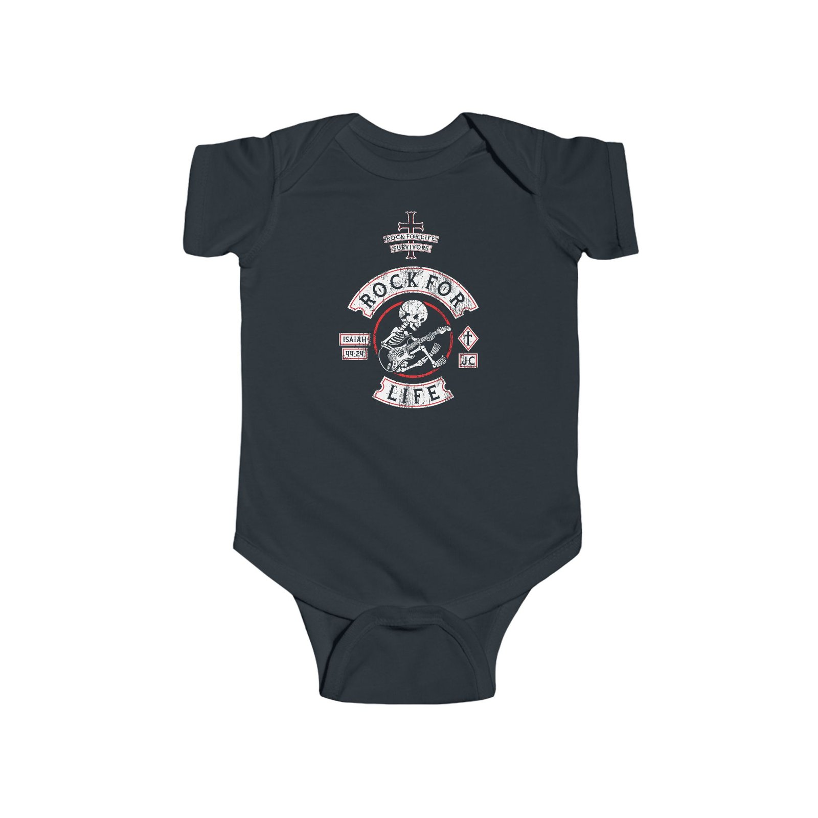 Rock For Life Biker Logo Infant Fine Jersey Bodysuit