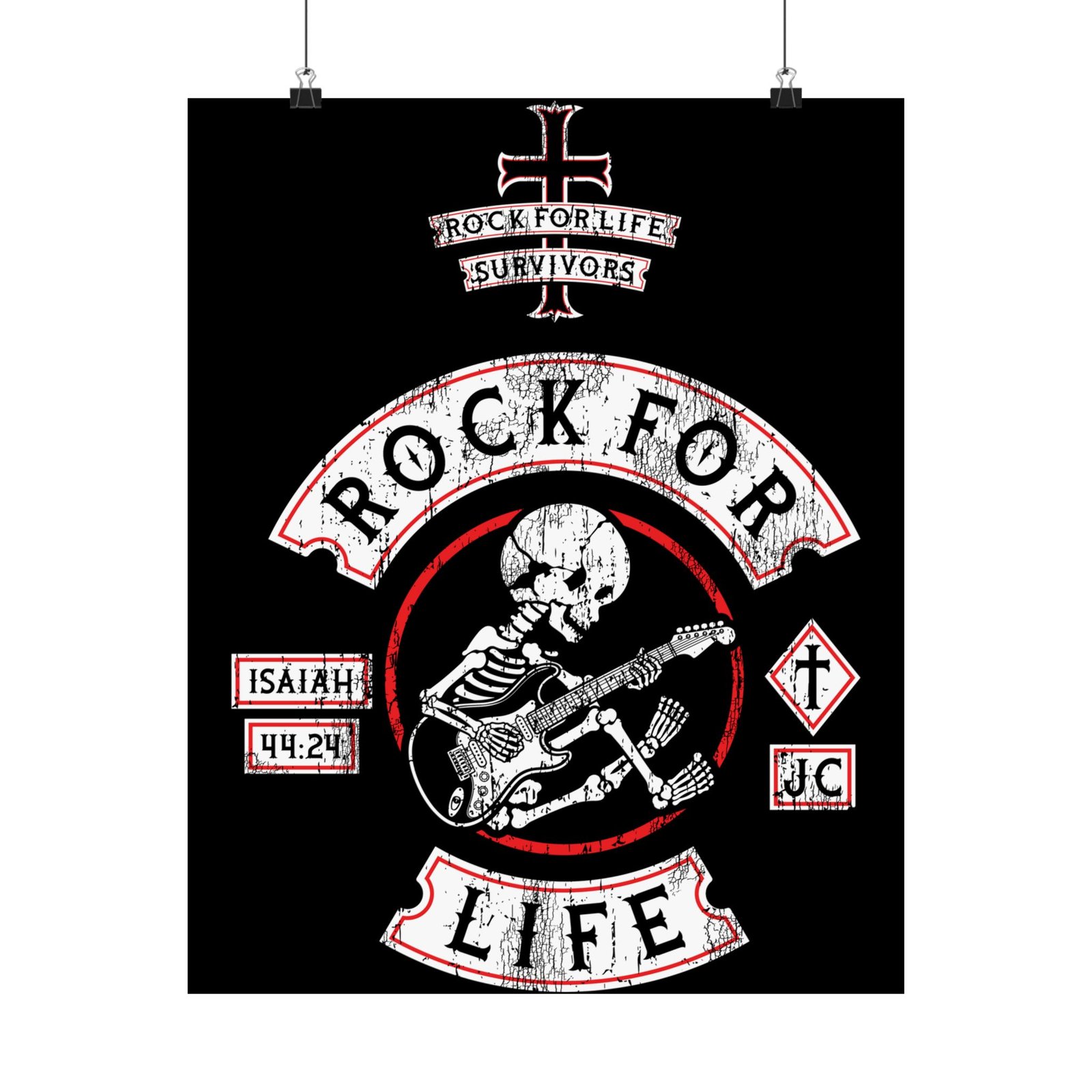Rock For Life Biker Logo Poster Prints (210gsm) - Image 14