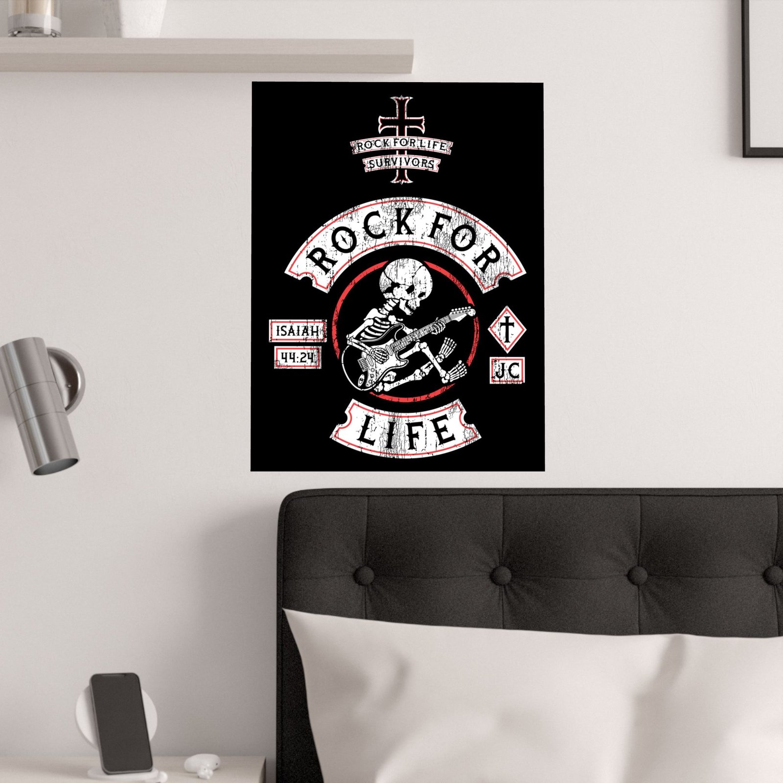 Rock For Life Biker Logo Poster Prints (210gsm) - Image 3