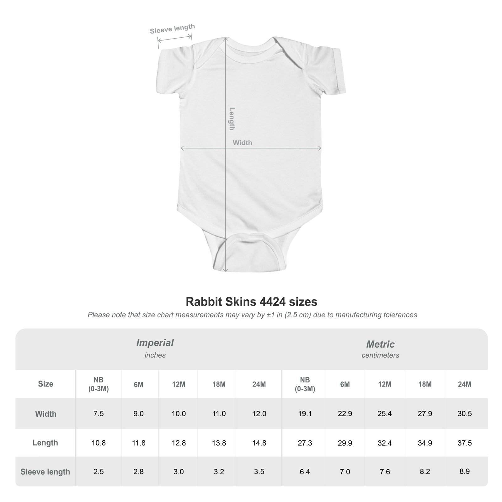 Rock For Life Biker Logo Infant Fine Jersey Bodysuit - Image 3