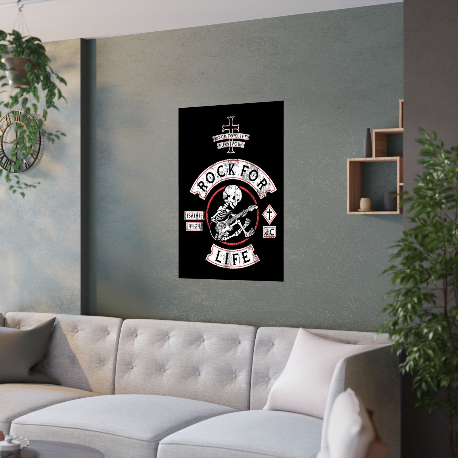 Rock For Life Biker Logo Poster Prints (210gsm) - Image 28