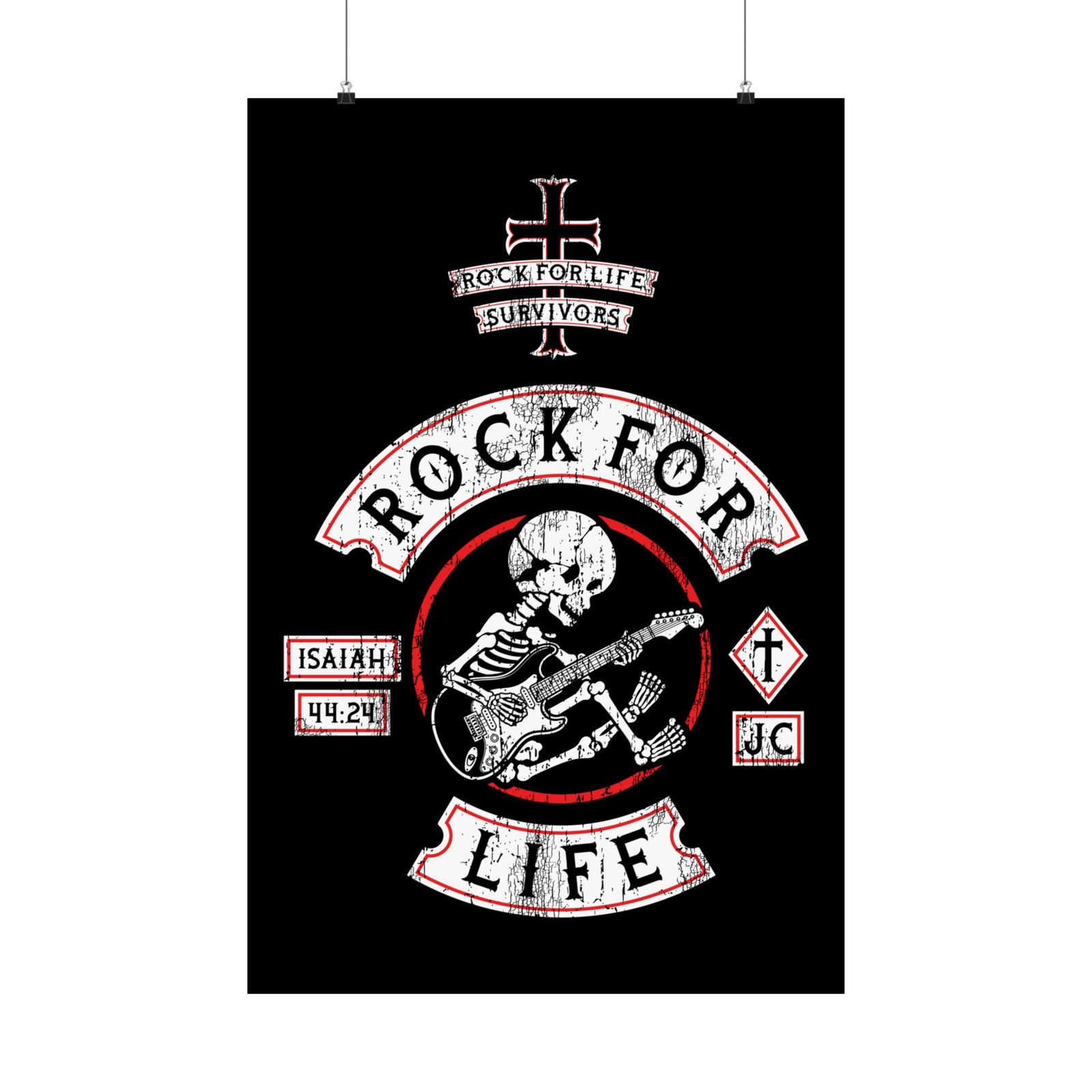Rock For Life Biker Logo Poster Prints (210gsm) - Image 18