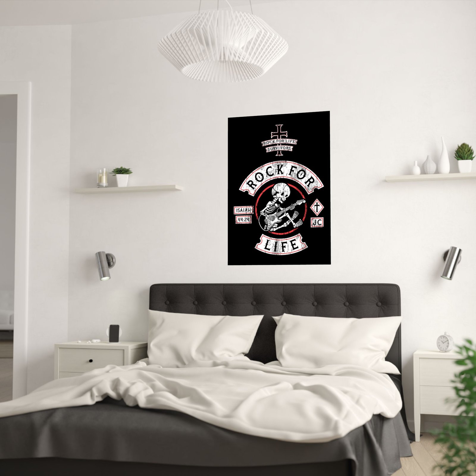 Rock For Life Biker Logo Poster Prints (210gsm) - Image 27