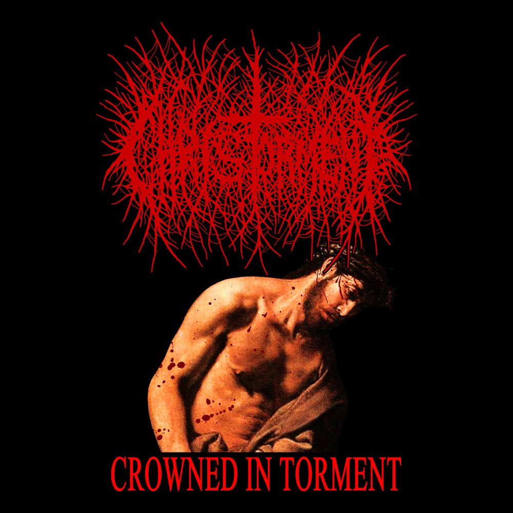 Christorment - Crowned In Torment Black Denim Printed Patches (2 sizes)