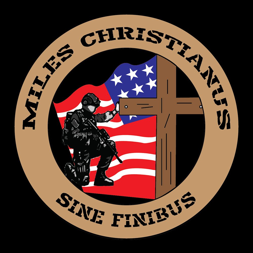 Miles Christianus - Sine Finibus V3 Black Denim Printed Patches (2 sizes)