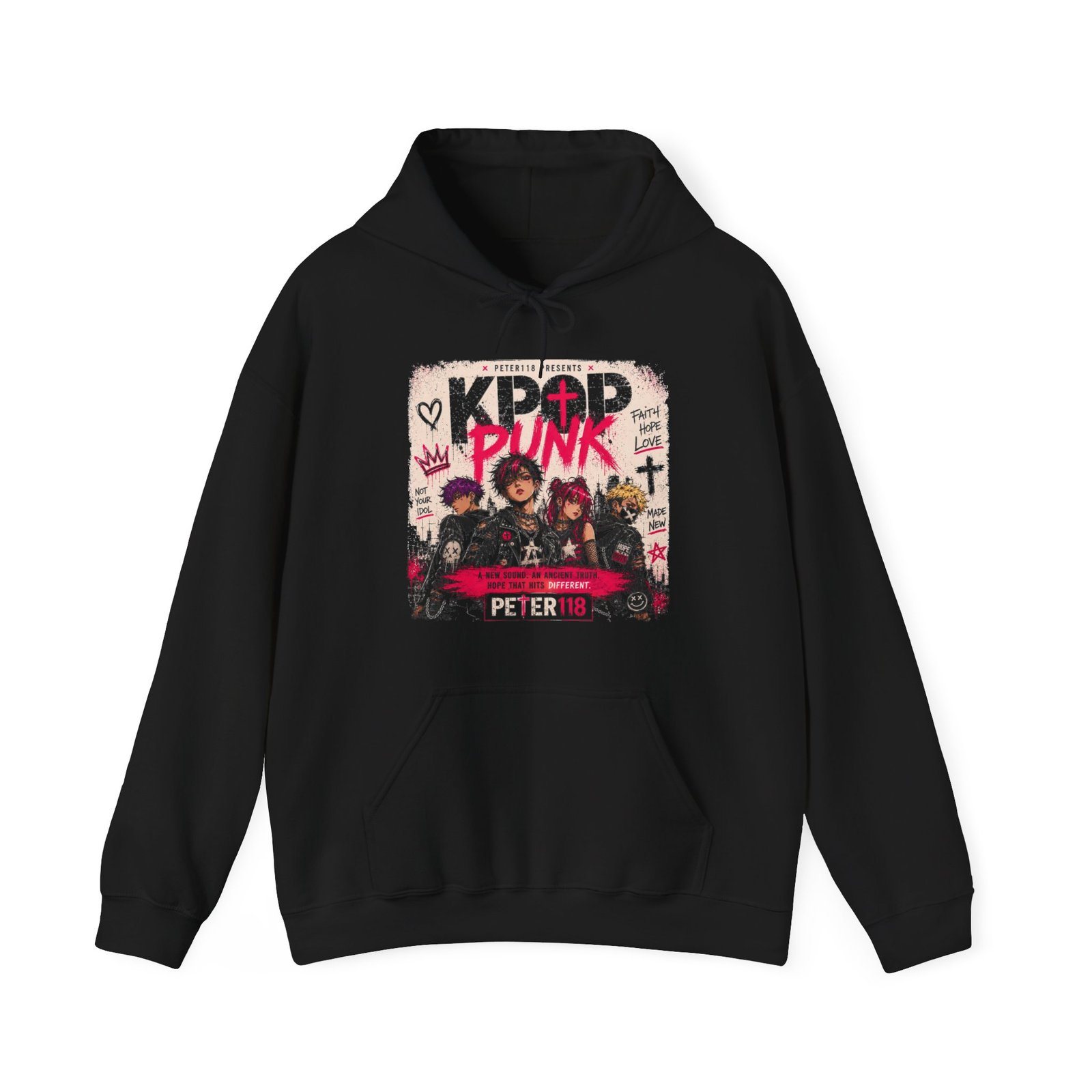 Peter118 - KPOP Punk Pullover Hooded Sweatshirt
