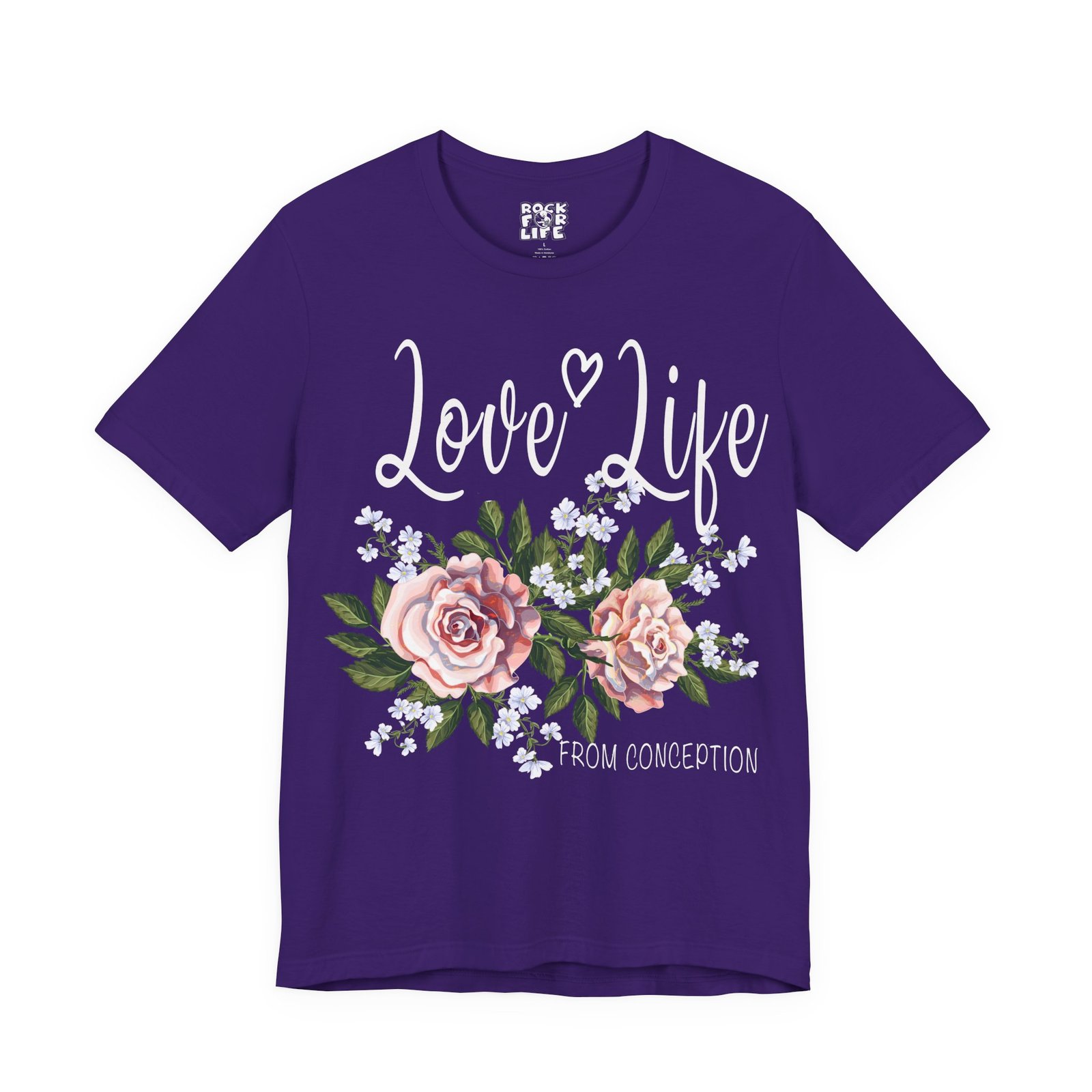 Rock For Life - Love Life Bella+Canvas Soft Short Sleeve Tee - Image 7