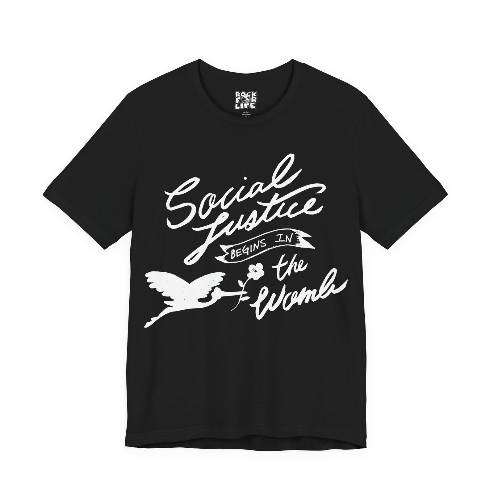 Rock For Life - Social Justice Bella+Canvas Soft Short Sleeve Tee - Image 4