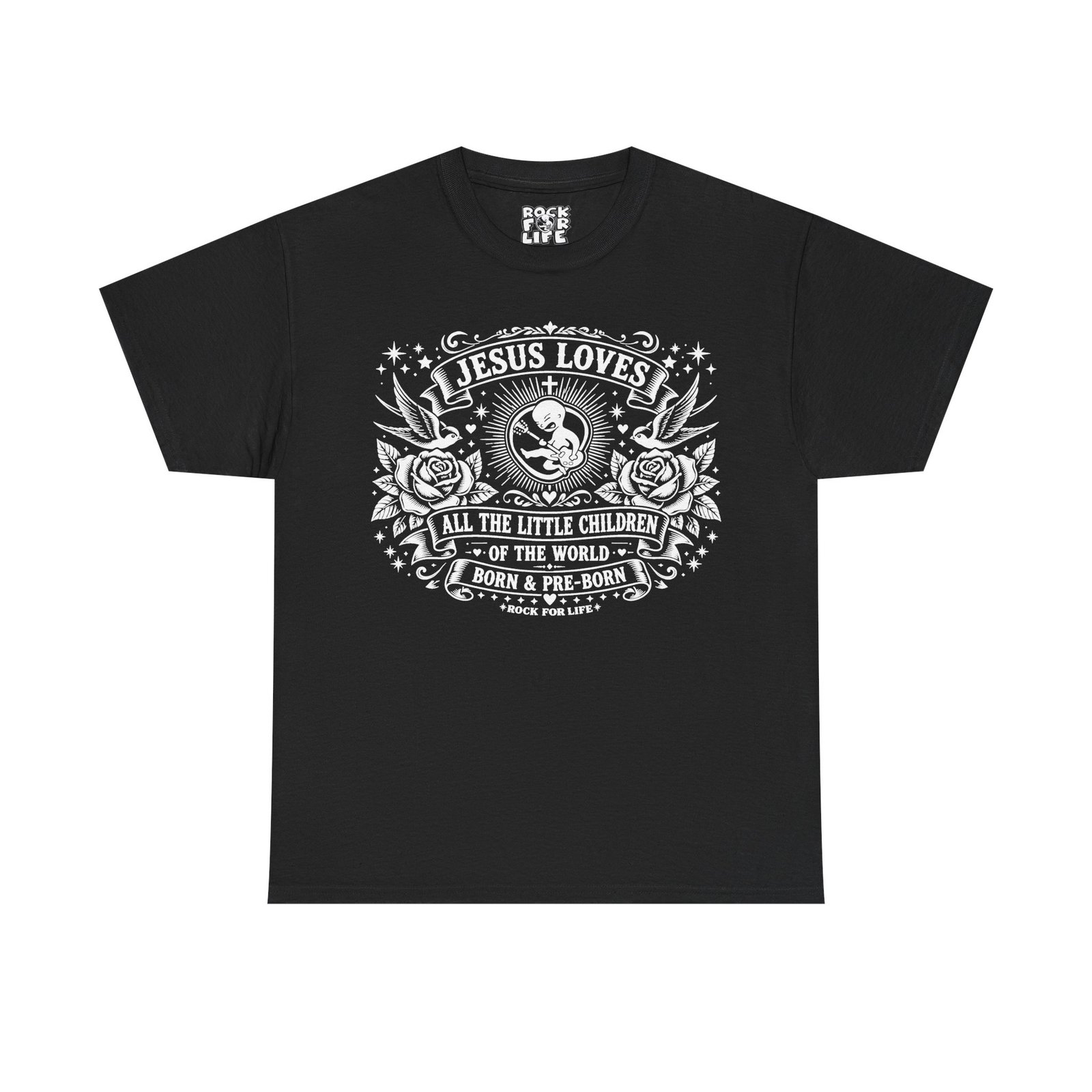 Rock For Life - Jesus Loves Short Sleeve T-shirt