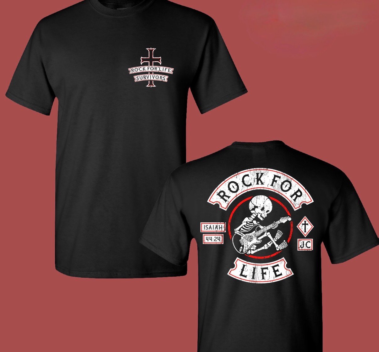 Rock For Life Biker Logo Premium Soft Short Sleeve Tee