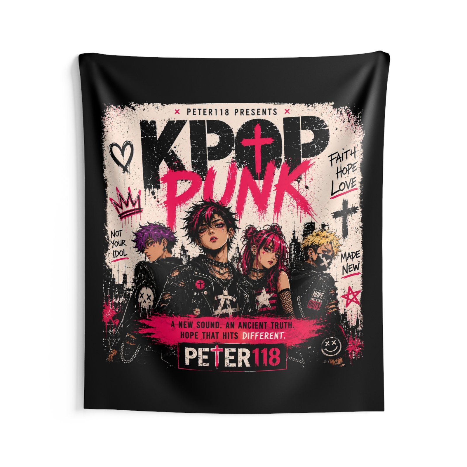 Peter118 - KPOP Punk Indoor Wall Tapestries