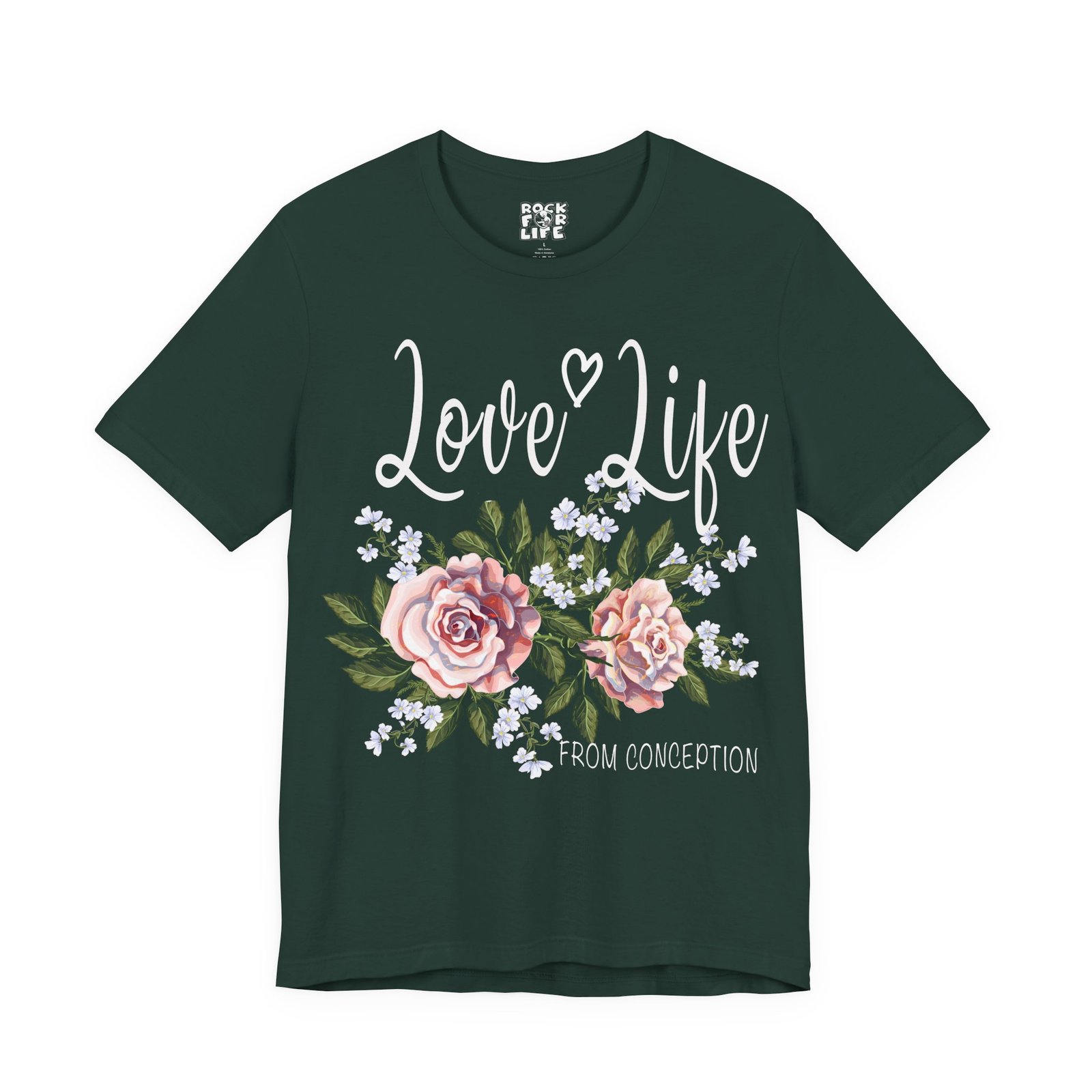 Rock For Life - Love Life Bella+Canvas Soft Short Sleeve Tee - Image 5