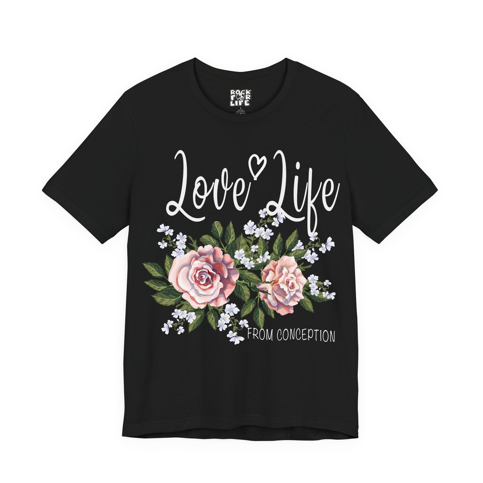 Rock For Life - Love Life Bella+Canvas Soft Short Sleeve Tee - Image 4