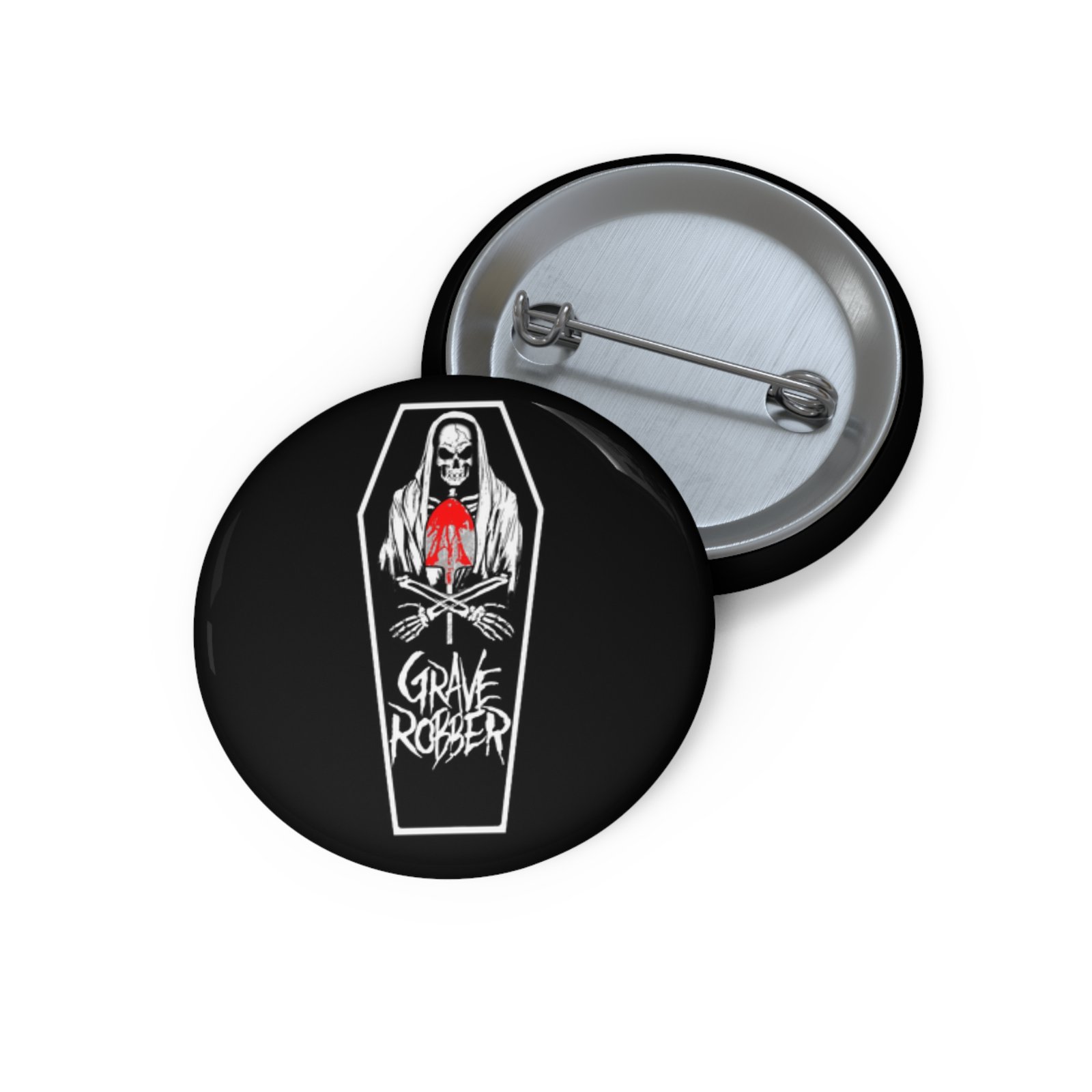Grave Robber - Coffin 2026 Pin Buttons