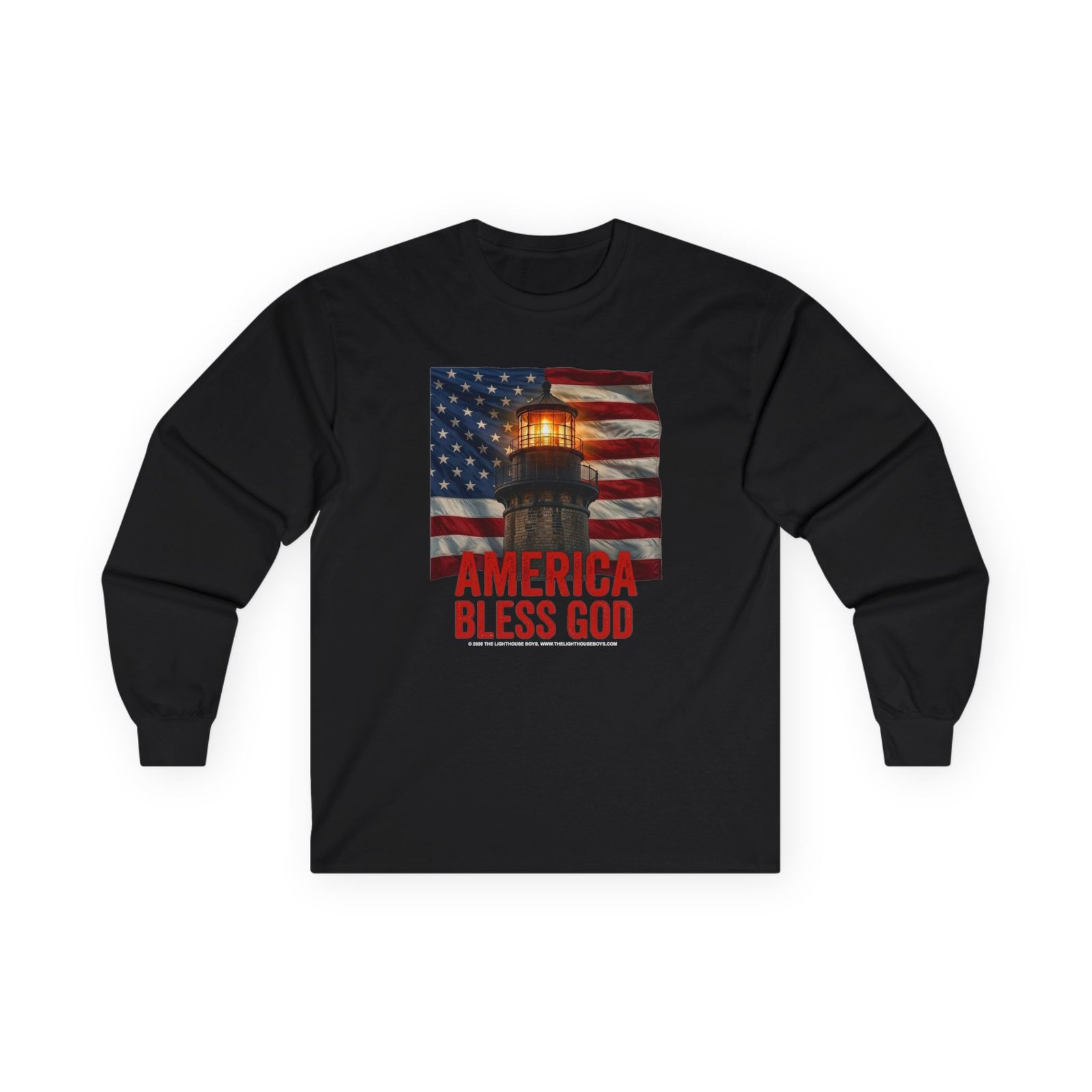 The Lighthouse Boys - America Bless God Long Sleeve Tshirt
