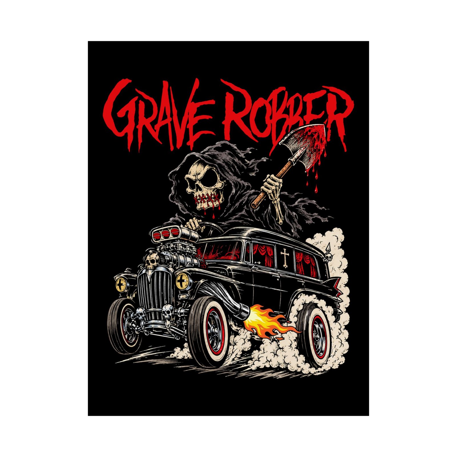 Grave Robber - Hearse Rod 2026 Poster Prints (210gsm)