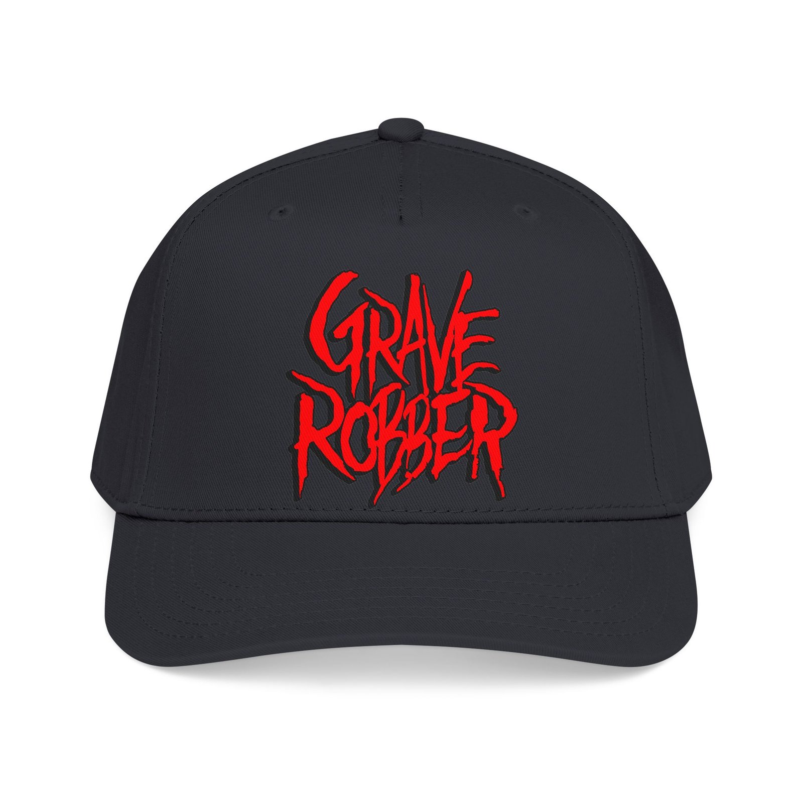 Grave Robber Red Stacked Logo 2026 Printed Mid Profile Baseball Cap