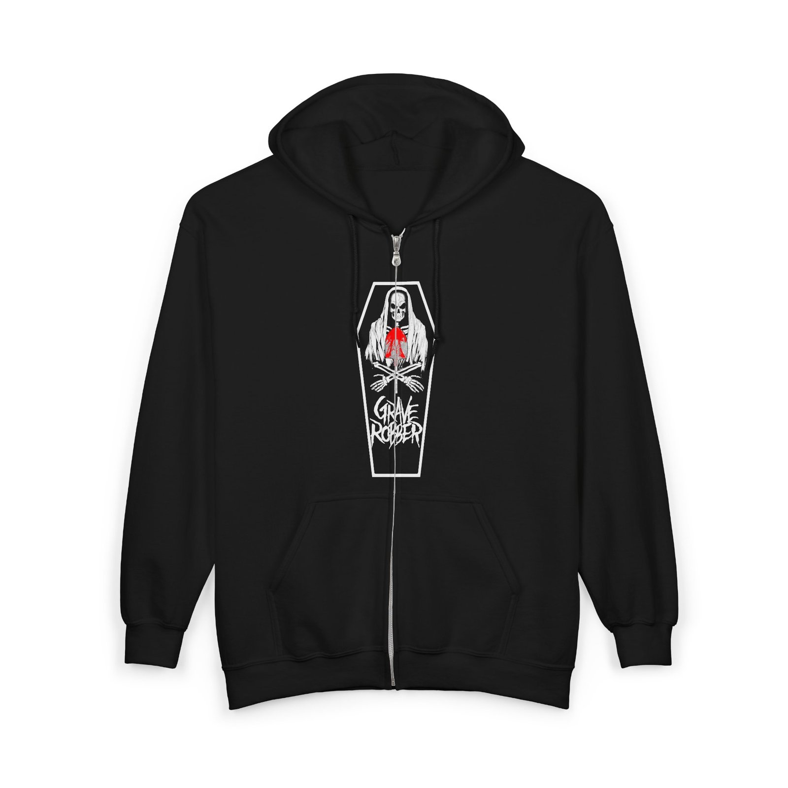 Grave Robber - Coffin 2026 Full Zip Hooded Sweatshirt