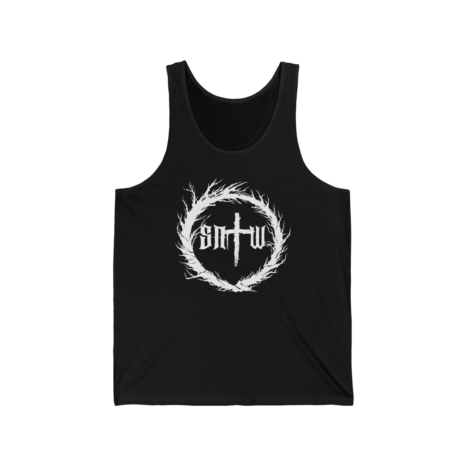 Suffer Not The Witch - Thou Shalt with Initial Logo Unisex Jersey Tank Top (2-Sided)