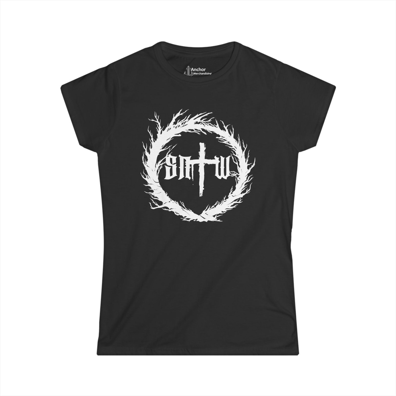 Suffer Not The Witch - Thou Shalt with Initial Logo Women's Short Sleeve T-shirt (2-Sided)