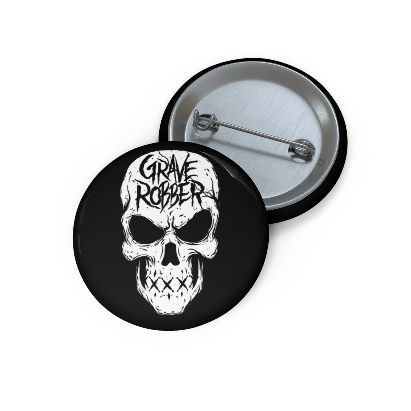 Grave Robber New Logo Pin Buttons