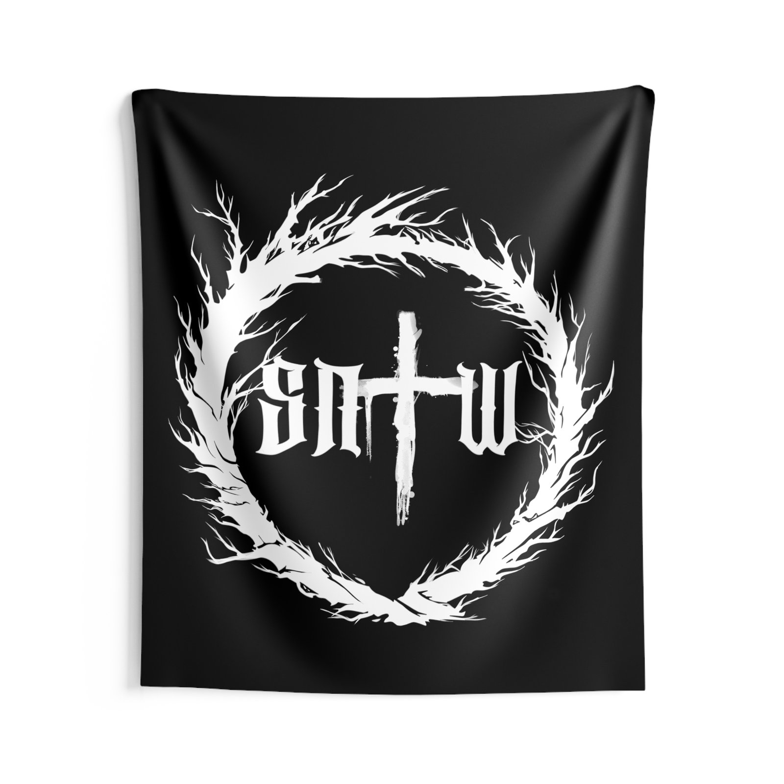 Suffer Not The Witch Initial Logo Indoor Wall Tapestries