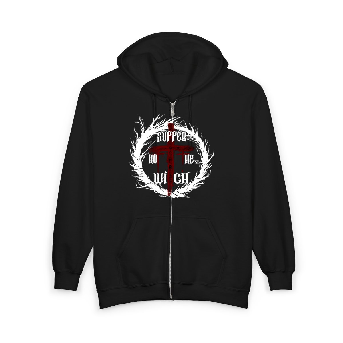 Suffer Not The Witch - Thou Shalt Full Zip Hooded Sweatshirt (2-Sided)