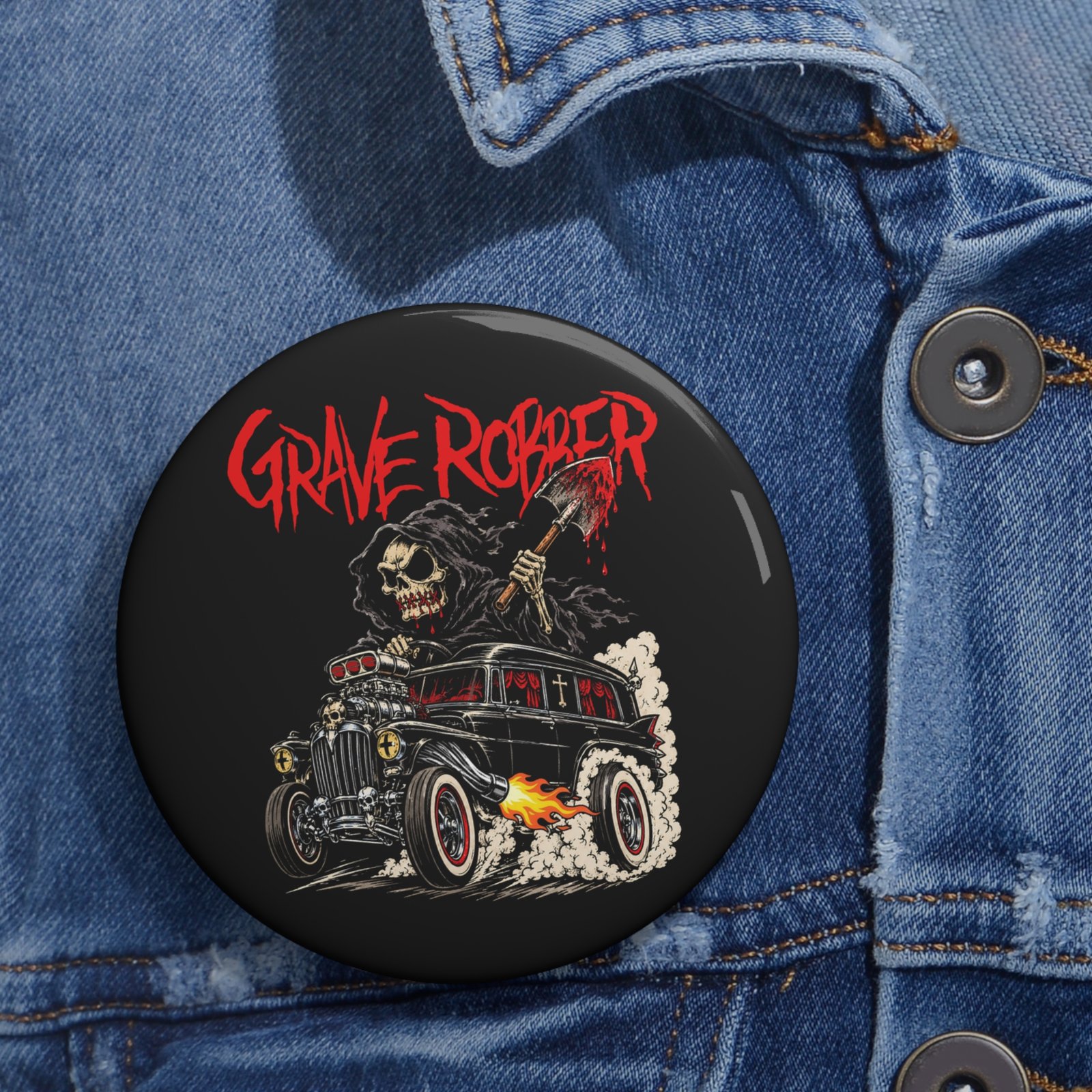 Grave Robber - Hearse Rod 2026 Pin Buttons - Image 6