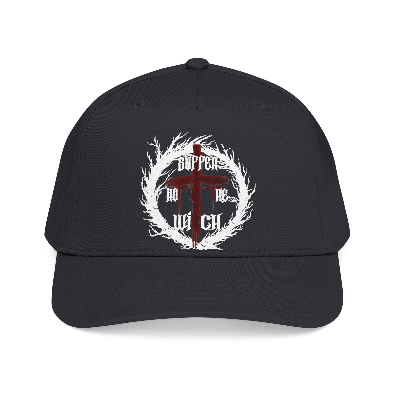 Suffer Not The Witch Logo Printed Mid Profile Baseball Cap
