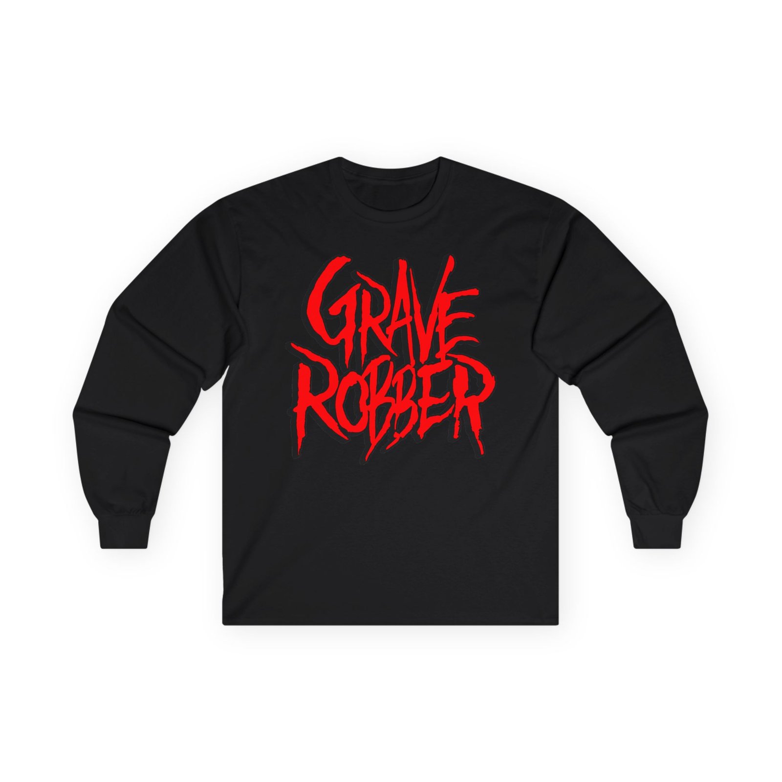 Grave Robber Red Stacked Logo 2026 Long Sleeve Tshirt
