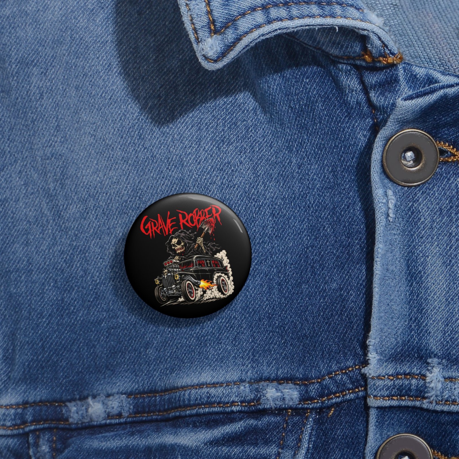 Grave Robber - Hearse Rod 2026 Pin Buttons - Image 2